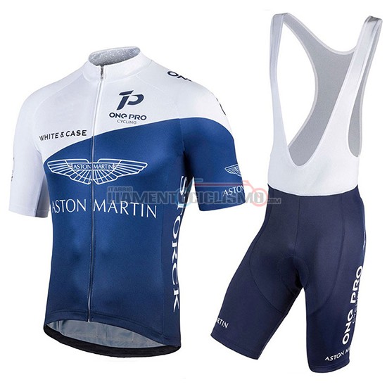 Abbigliamento Ciclismo One Pro Manica Corta 2018 Bianco e Spento Blu